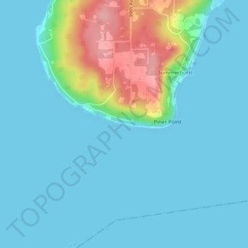 Northilla Beach topographic map, elevation, terrain
