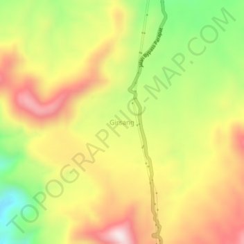 Girsang topographic map, elevation, terrain