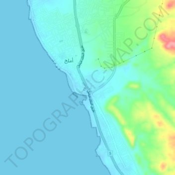 Umluj topographic map, elevation, terrain