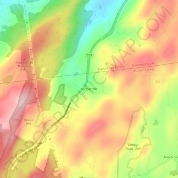 Hortontown topographic map, elevation, terrain