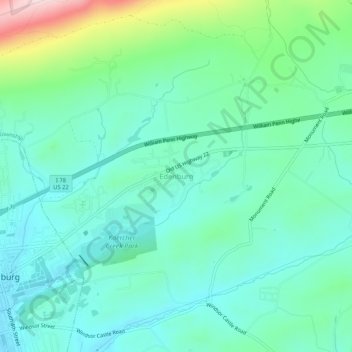 Edenburg topographic map, elevation, terrain