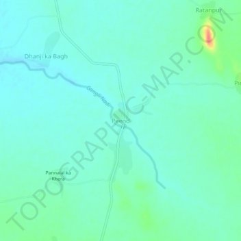 Peend topographic map, elevation, terrain