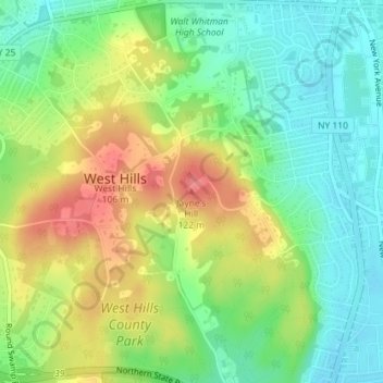Jayne's Hill topographic map, elevation, terrain