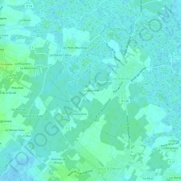 La Morinière topographic map, elevation, terrain