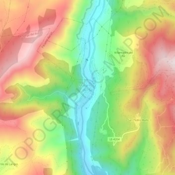 Matarrosa del Sil topographic map, elevation, terrain
