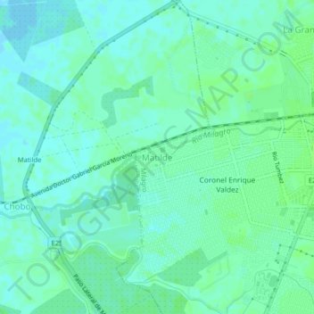 Matilde topographic map, elevation, terrain