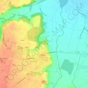 Les Casteras topographic map, elevation, terrain