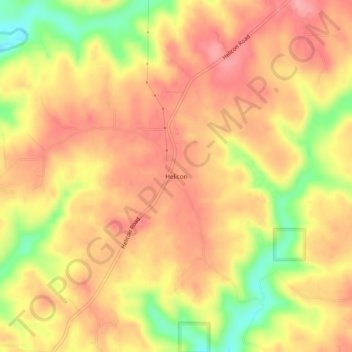 Helicon topographic map elevation - Thumbnail 