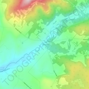 Elkdale topographic map, elevation, terrain