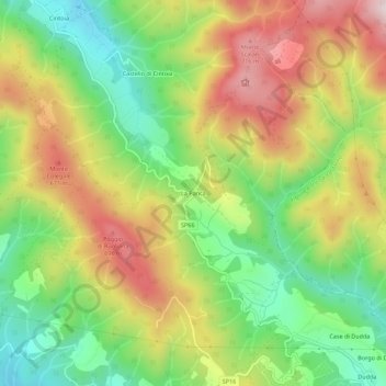 La Panca topographic map, elevation, terrain