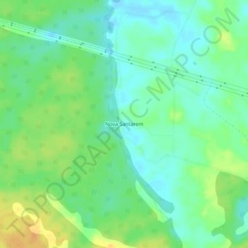Nova Santarem topographic map, elevation, terrain