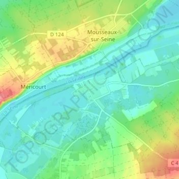 Sandrancourt topographic map, elevation, terrain