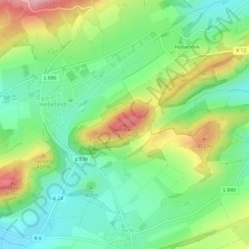 Kehlberg topographic map, elevation, terrain