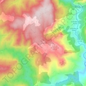 la Benachera topographic map, elevation, terrain