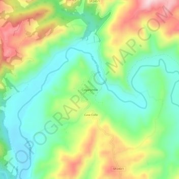 Colpalombo topographic map, elevation, terrain