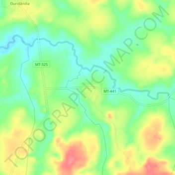 União da Serra topographic map, elevation, terrain