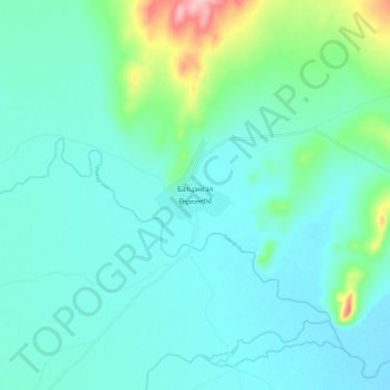 Battsengel topographic map, elevation, terrain
