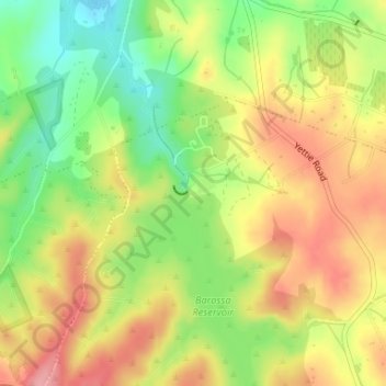 Whispering Wall topographic map, elevation, terrain