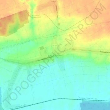 Stari Mikanovci topographic map, elevation, terrain