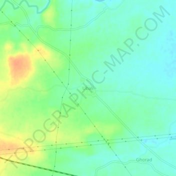 Ubali topographic map, elevation, terrain