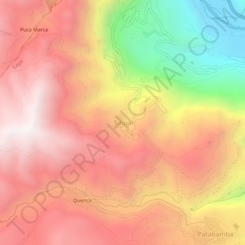 Sihua topographic map, elevation, terrain