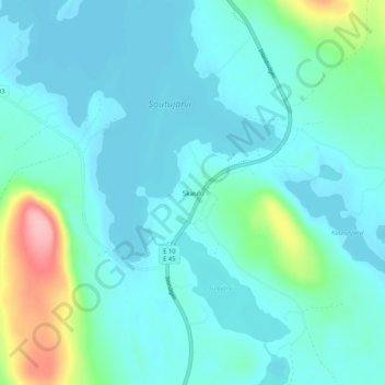 Skaulo topographic map, elevation, terrain