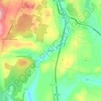 Ferndale topographic map, elevation, terrain