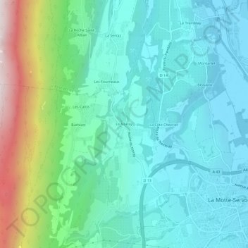 Le Noiray topographic map, elevation, terrain