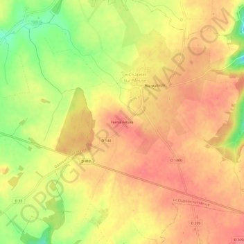 Ferme Febvre topographic map, elevation, terrain