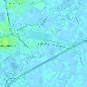 Sint-Joris topographic map, elevation, terrain
