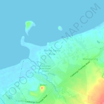 Bonot-Santa Rosa topographic map, elevation, terrain