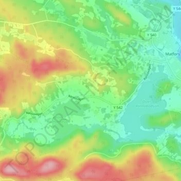 Rännö topographic map, elevation, terrain