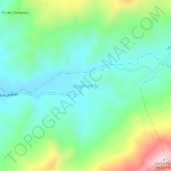 Algarrobillo topographic map, elevation, terrain