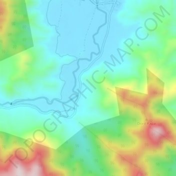 Lambu topographic map, elevation, terrain