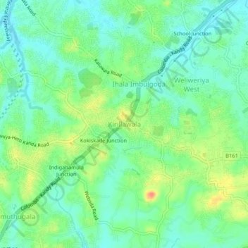 Kirillawala topographic map, elevation, terrain