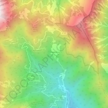 Acquarossa topographic map, elevation, terrain