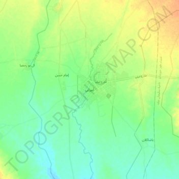 Amirli topographic map, elevation, terrain
