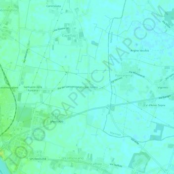 Motta San Fermo topographic map, elevation, terrain