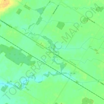 Sebringville topographic map, elevation, terrain