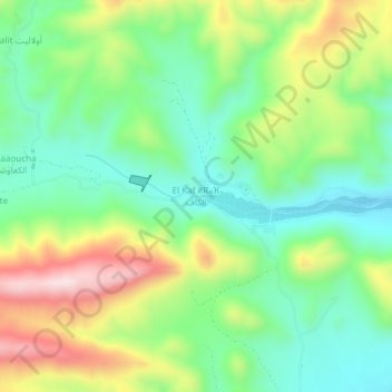 El Kaf topographic map, elevation, terrain