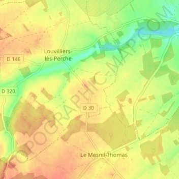 Lieu Dit la Foret topographic map, elevation, terrain