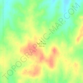 Tabor Hill topographic map, elevation, terrain