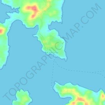 Kamorta topographic map, elevation, terrain
