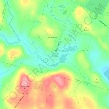 Hurleyville topographic map, elevation, terrain