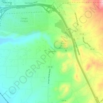 La Loma topographic map, elevation, terrain