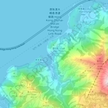 Nam Tin topographic map, elevation, terrain