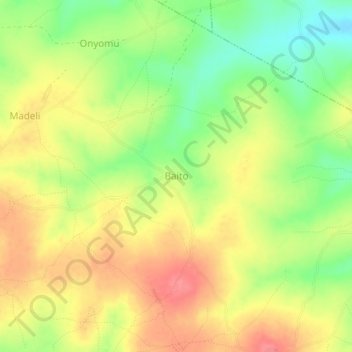 Baito topographic map, elevation, terrain