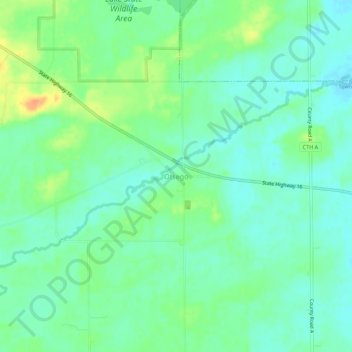 Otsego topographic map, elevation, terrain