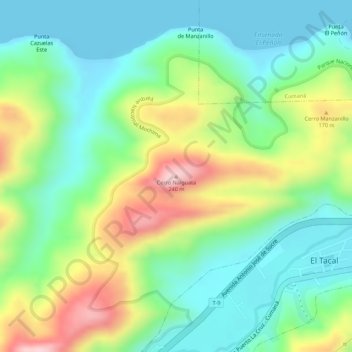 Cerro Naiguata topographic map, elevation, terrain