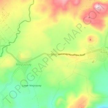 Basin topographic map, elevation, terrain